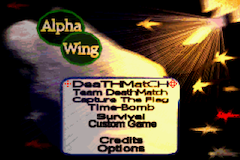 Alpha Wing (Homebrew) — Title screen